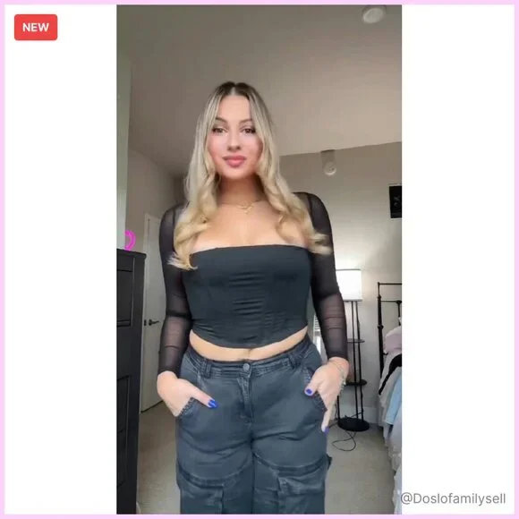 Mesh Long Sleeve Boned Corset Top Y2K Square Neck Bustier Crop Tops - Picture 8 of 8